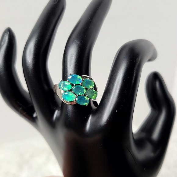 Opal Cluster Ring - Picture 10 of 13